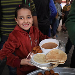 Provide <b>clean water & iftar meals every night for 4 fasting Muslims</b>